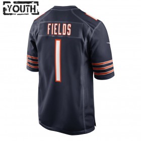 Kinder Chicago Bears Trikot Justin Fields 1 Nike Marine Blau 2021 NFL Draft